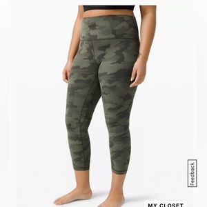 Lululemon Align Leggings 25” Green Camo